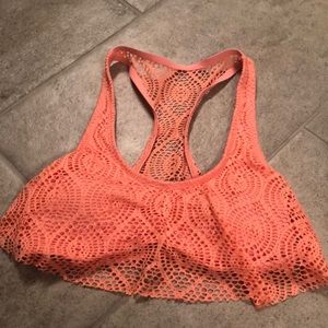 Light coral/pink two piece bathing suit